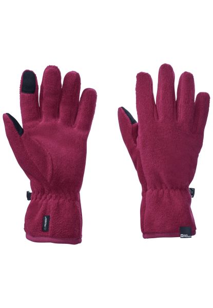 Jack Wolfskin Dark Ruby ​​brands Spirit Fleece Handschoen Y