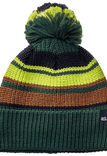 Beste Pompon Beanie Kids Jack Wolfskin Lime