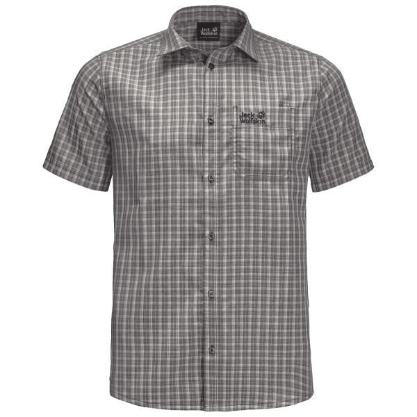 Jack Wolfskin Asfalt Geruit Heren El Dorado-overhemd Origineel