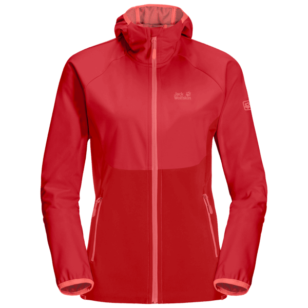 Jack Wolfskin Go Hike Softshell Voor Dames Origins Bright Scarlet