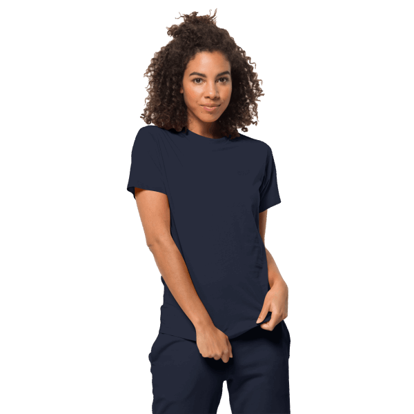 Nachtblauw Jack Wolfskin Essential T Origin Voor Dames