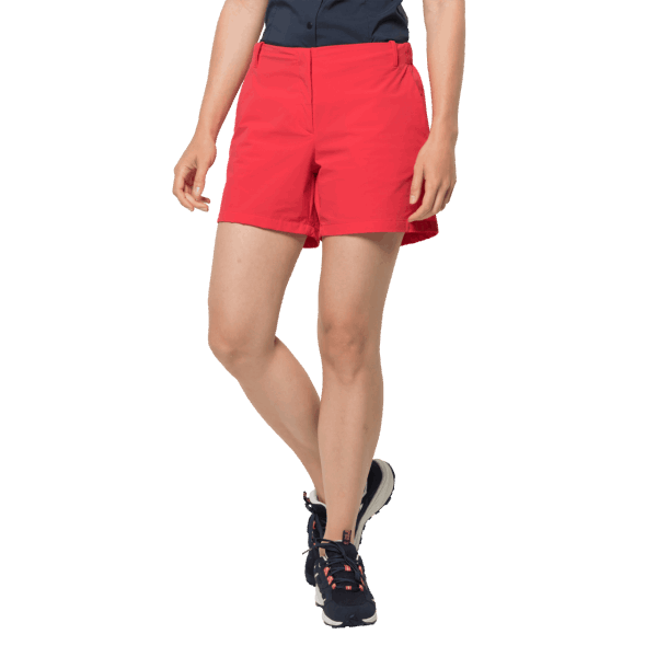 Jack Wolfskin Dames Pack & Go Short Hot Tulip Rood
