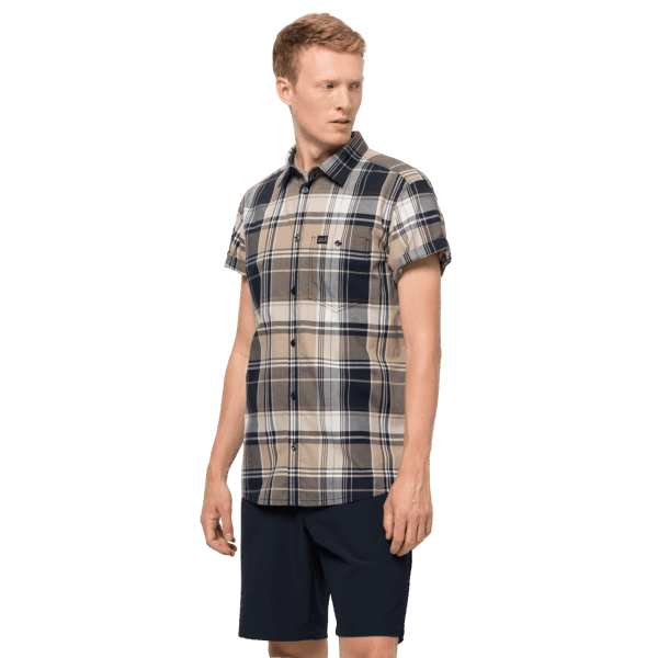 Jack Wolfskin Little Lake Herenoverhemd Sand Dun Checks Collectie