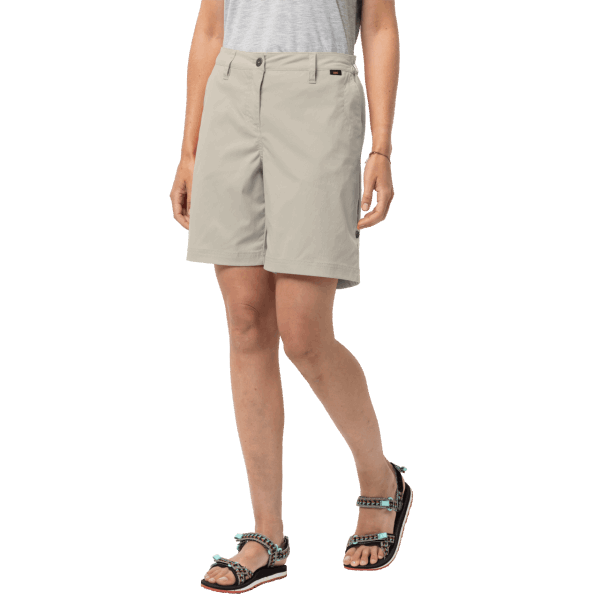 Hete Stoffige Grijze Dameswoestijnshort Jack Wolfskin