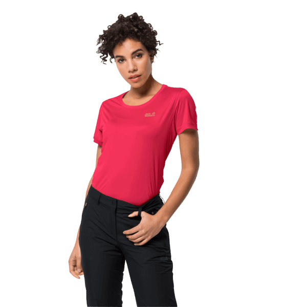 Tech T New Jack Wolfskin Tulp Rood Voor Dames