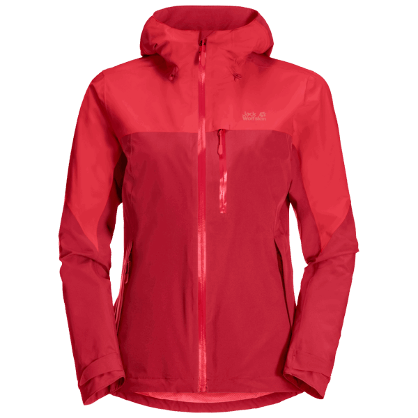 Heldere Scharlaken Collecties Wandeljack Voor Dames Jack Wolfskin