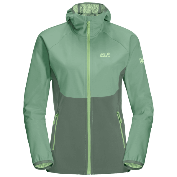 Hedge Green Jack Wolfskin Softshell-merken Voor Dames