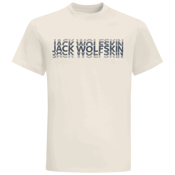 Merken Katoen Wit Jack Wolfskin Heren Strobe T