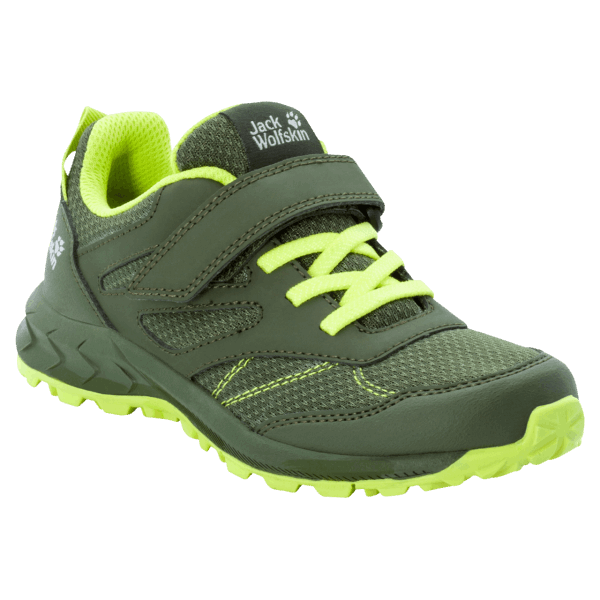 Green-lime Jack Wolfskin Kid's Woodland Low Vc Nieuw