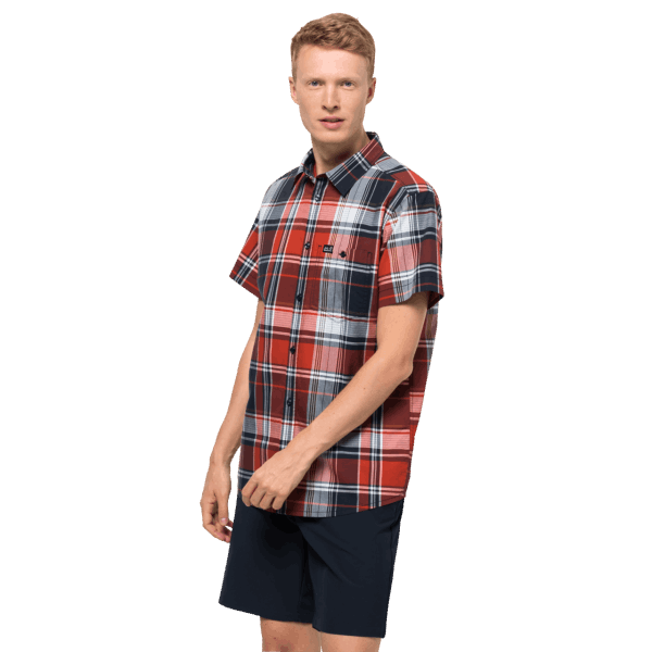 Jack Wolfskin Fashion Mexican Pepper Checks Little Lake-shirt Voor Heren