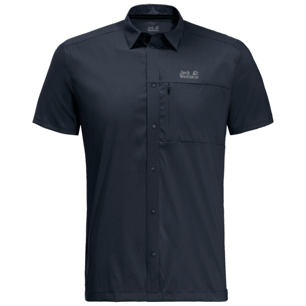 Heren Pack & Go Shirt Nachtblauw Merk Jack Wolfskin