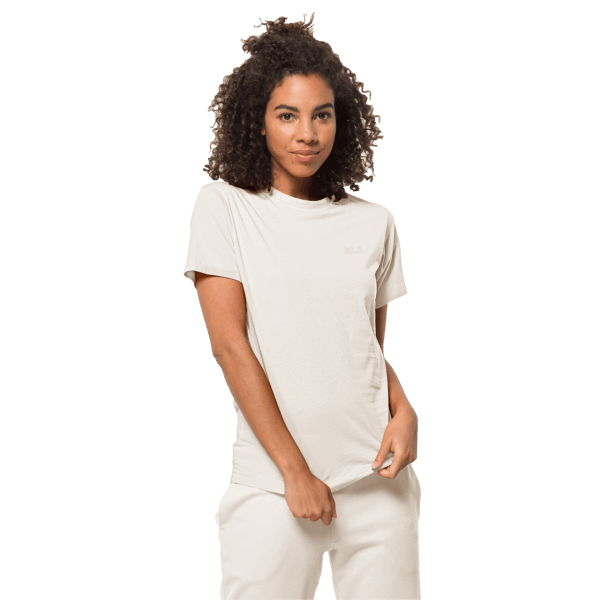 Katoen Wit Essentiële Dames T Jack Wolfskin Merken