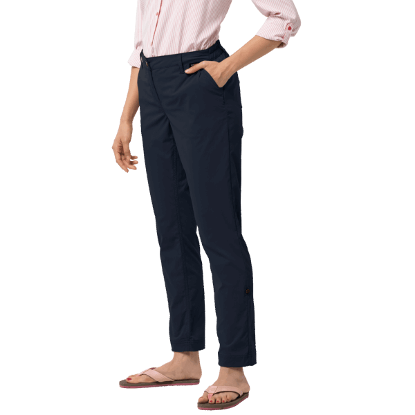 Collectie Jack Wolfskin Nachtblauwe Dames Desert Roll-up Broek