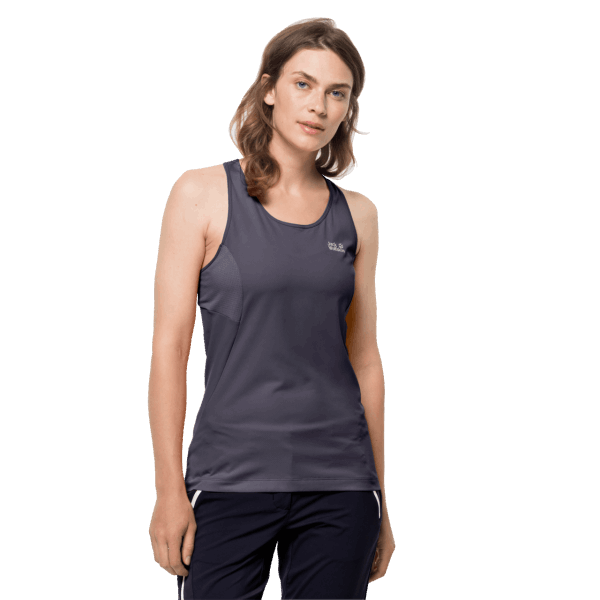 Collectie Grafietkleurige Jack Wolfskin Dames Tanktop