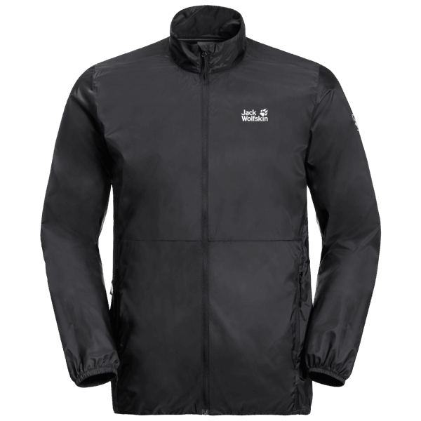 Zwarte Heren Pack & Go Windshell Merken Jack Wolfskin