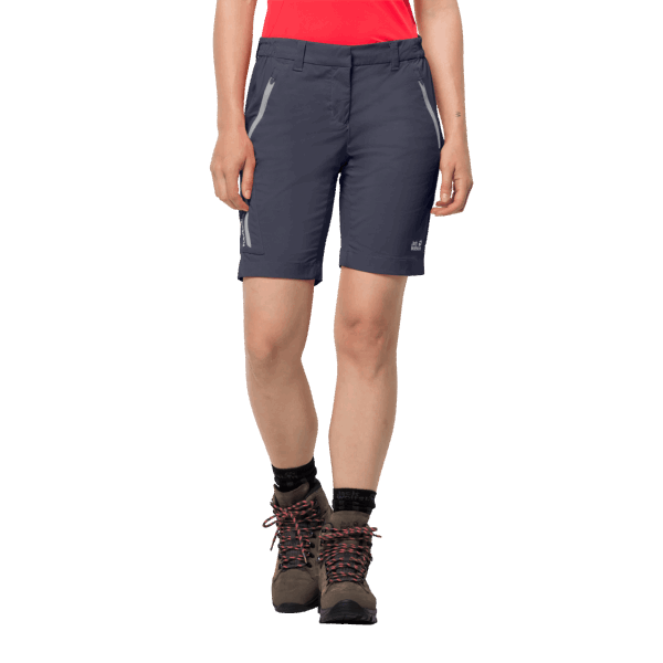Dames Overland Short Jack Wolfskin Collectie Grafiet