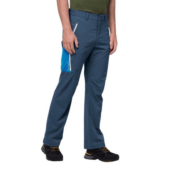 Heren Overland Broek Jack Wolfskin Donderblauw Origineel