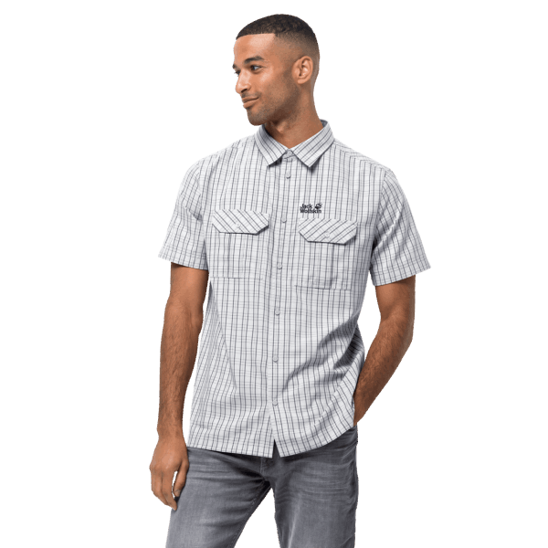 Heren Thompson Overhemd Jack Wolfskin White Rush Checks Collecties