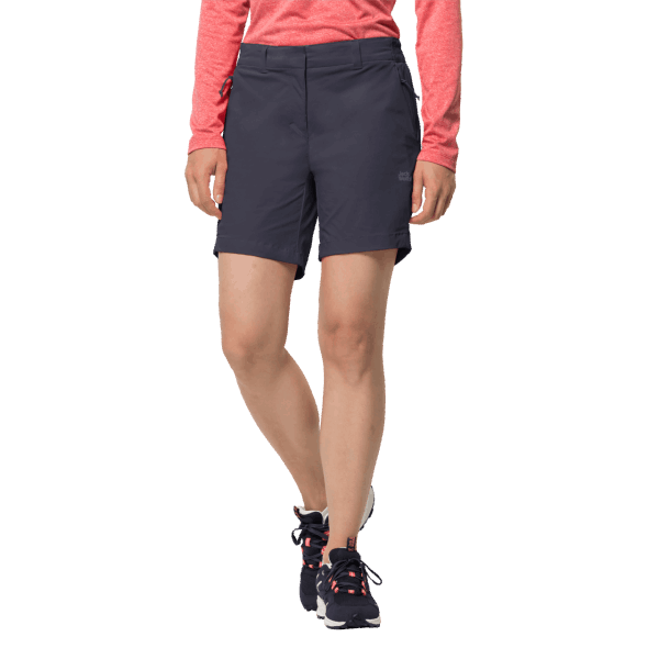 Dames Peak Short Jack Wolfskin Grafiet Hot