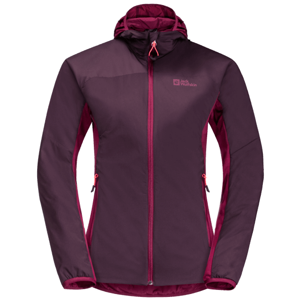 Dames Alpspitze Geïsoleerde Hoody Jack Wolfskin Grapevine Hot
