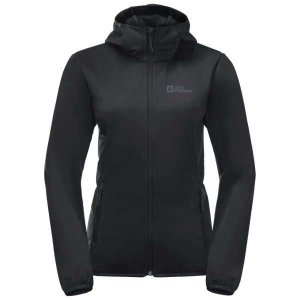 Jack Wolfskin Zwarte Dames Windhain Hoody Origins