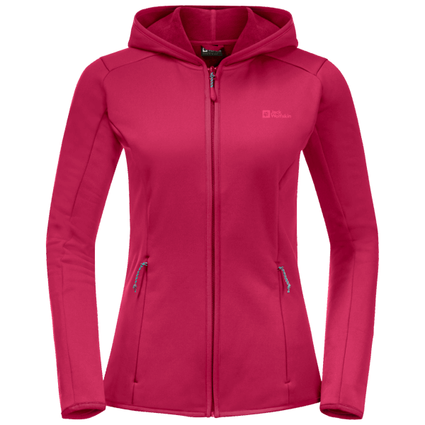 Beste Jack Wolfskin Baiselberg Hooded Cranberry Met Volledige Rits Voor Dames
