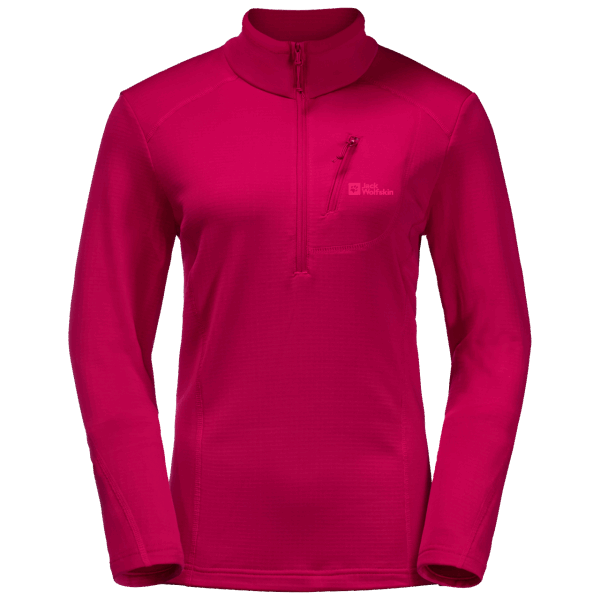 Kolbenberg Jack Wolfskin Met Halve Rits Cranberry Origins Voor Dames