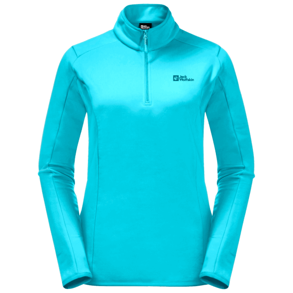 Jack Wolfskin Best Dames Baiselberg Halve Rits Blauw Curacao