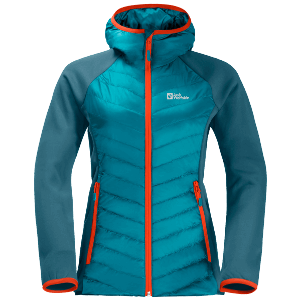 Zoetwaterblauwe Jack Wolfskin Collecties Routeburn Pro Hybride Voor Dames