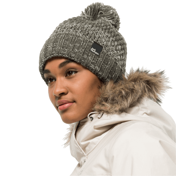 Highloft Gebreide Muts Dames Jack Wolfskin Dusty Olive Merk