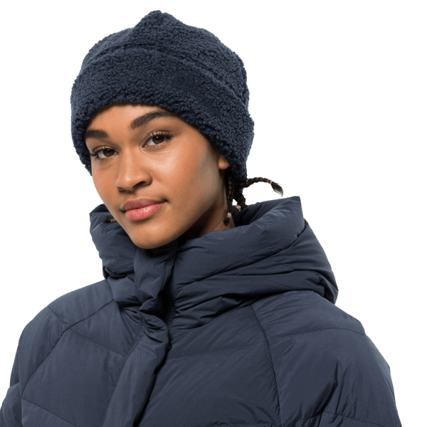 Jack Wolfskin High Curl Beanie Voor Dames Origineel Nachtblauw
