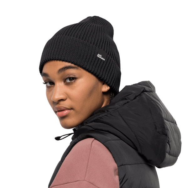 Zwarte New Jack Wolfskin Essentiële Muts