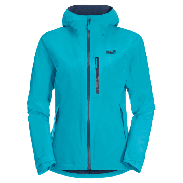 Donker Aqua Jack Wolfskin Dames Wandeljack Mode