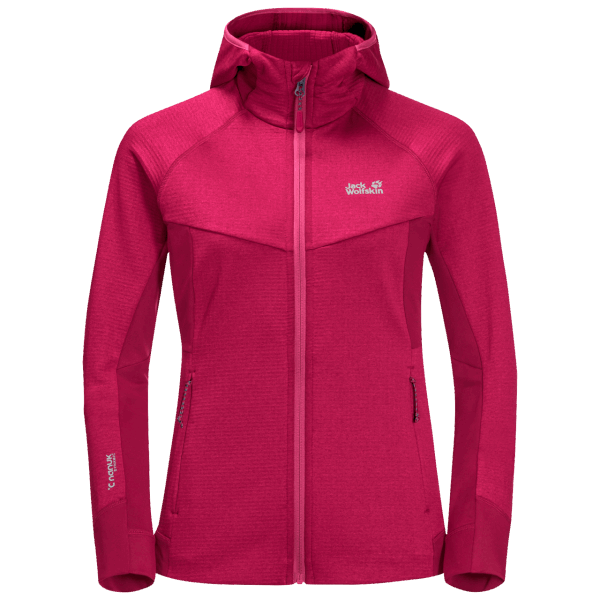 Dames Hydro Grid Fleece Cranberry Jack Wolfskin Collecties