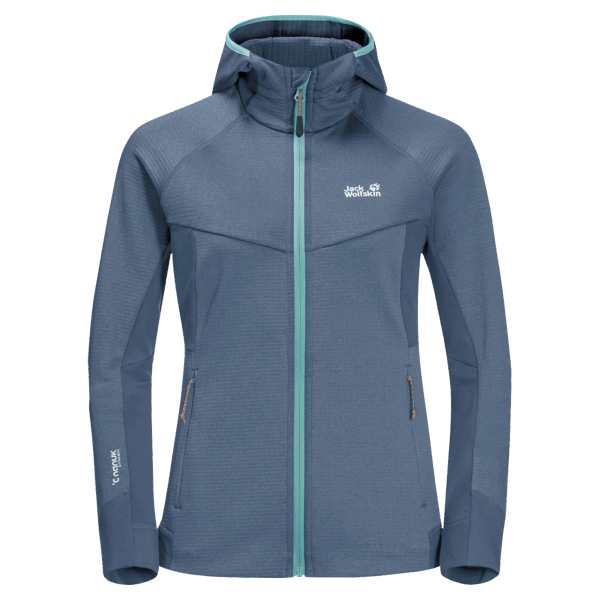 Dames Hydro Grid Fleece Merk Frost Blue Jack Wolfskin