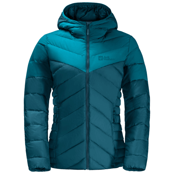 Beste Dames Tundra Dons Hoody Jack Wolfskin Blauw Koraal