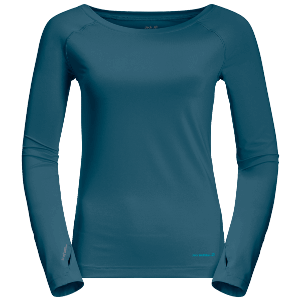 Jack Wolfskin Tasman Dames Longsleeve Origins Blue Coral