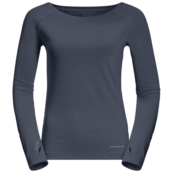 Ombre Blauwe Originele Jack Wolfskin Tasman Lange Mouw Voor Dames