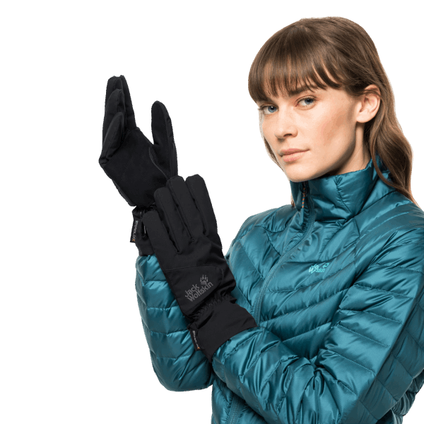 Jack Wolfskin Zwarte Stormlock Highloft Handschoen Origins
