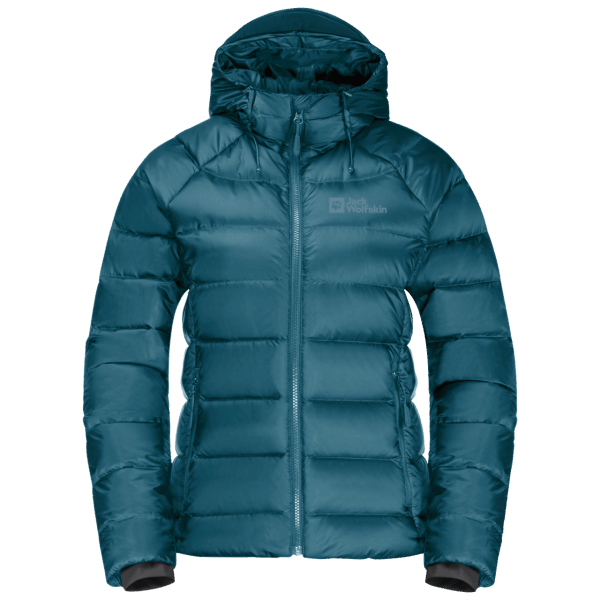 Blauw Koraal Jack Wolfskin Nebelhorn Dons Hoody Merk Voor Dames