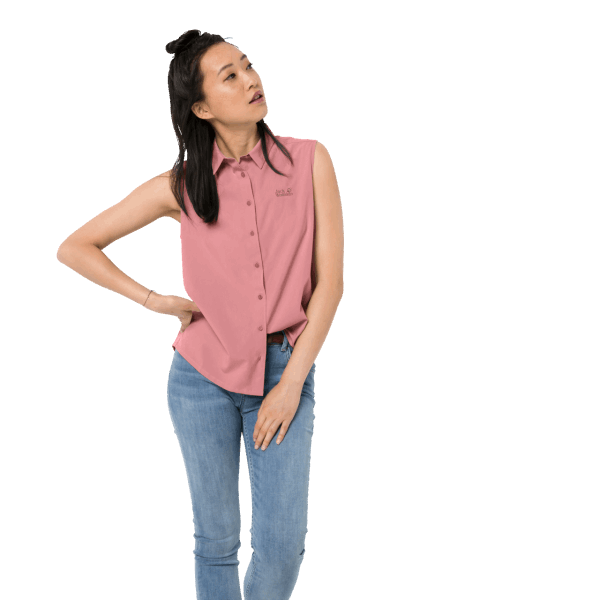 Jack Wolfskin Rozenkwarts Sonora Mouwloze Shirtcollectie Voor Dames