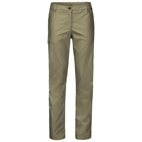 Kaki Nieuwe Jack Wolfskin Damesbroek Aan Het Meer