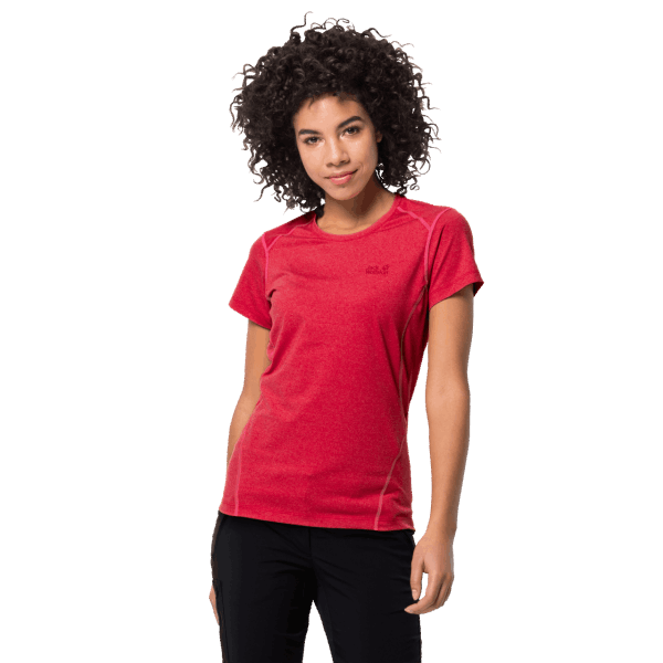 Jack Wolfskin Collections Helderrood Dames Sky Flex T