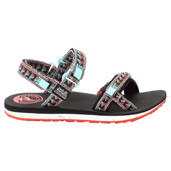 Outfresh Damessandaal Van Het Merk Zwart-aquamarijn Jack Wolfskin