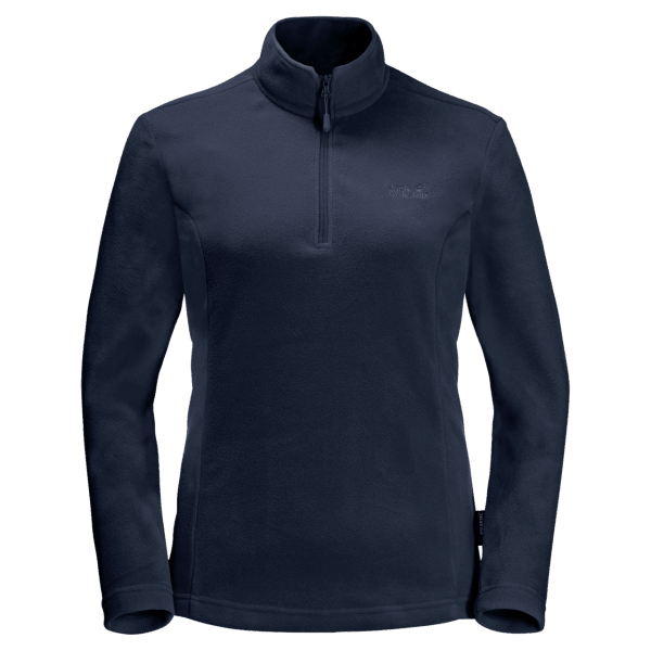 Hot Jack Wolfskin Nachtblauwe Taunus Damespullover Met Kwartrits