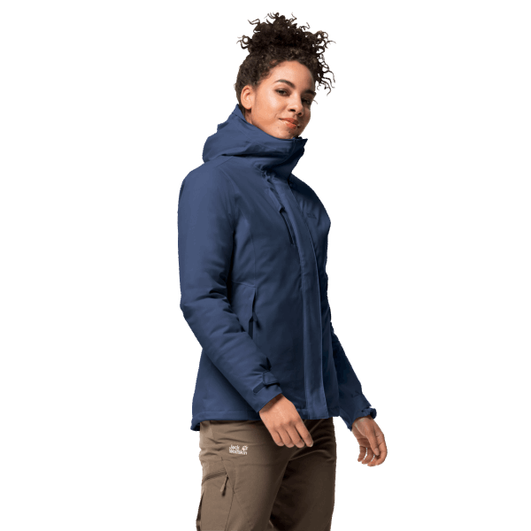 Dames Troposfeerjack Jack Wolfskin Dark Indigo Collectie