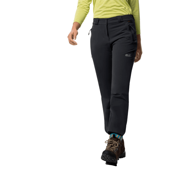 Zwarte Active Thermische Broek Voor Dames Jack Wolfskin Hot