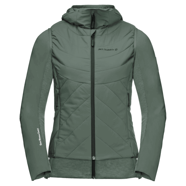 Hedge Green Merk Jack Wolfskin Atletisch Midden 3in1 Dames