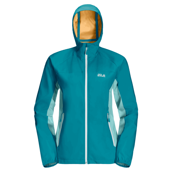 Dames Eagle Peak Ii Softshell Jack Wolfskin Brand Dark Cyaan