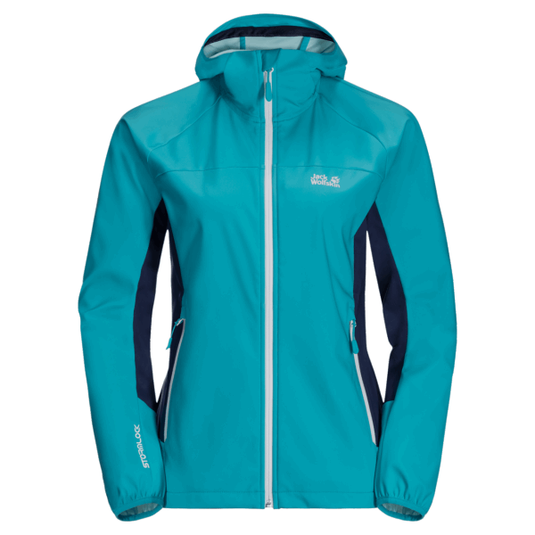 Dames Eagle Peak Ii Softshell Donker Aqua Origineel Jack Wolfskin